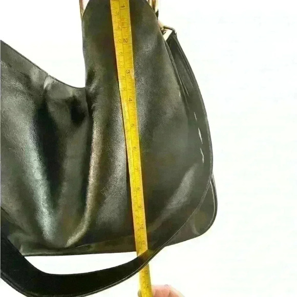 Vintage Gucci Black Leather 2 Way Sarah Flip Top Hobo,original strap-no peeling - Picture 6 of 17
